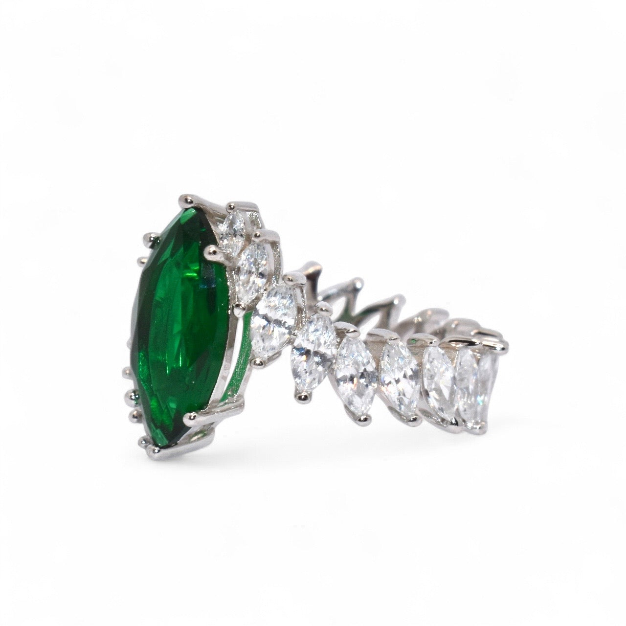 Allegra Emerald Coloured Ring