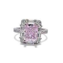 Kalyna Pink Coloured Emerald Cut Ring