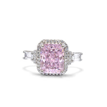 Nataliya Pink Coloured Emerald Cut Ring