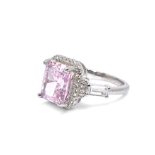 Nataliya Pink Coloured Emerald Cut Ring