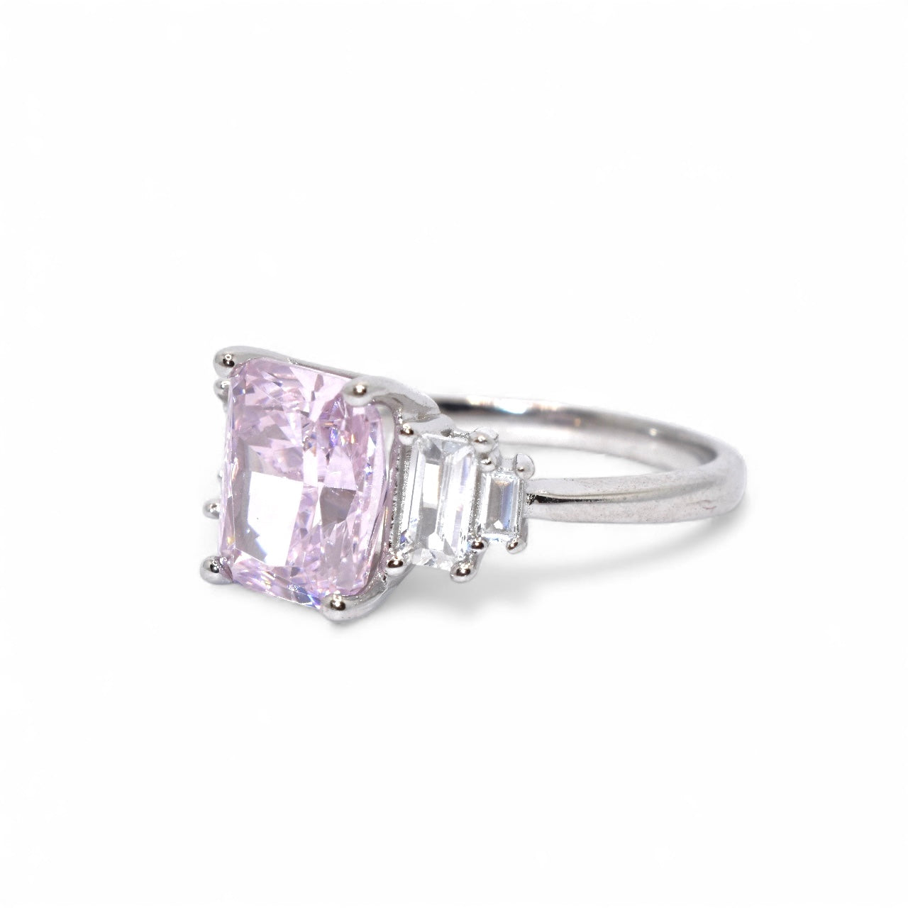 Olena Pink Coloured Oval Ring