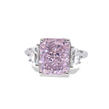 Khrystyna Pink Coloured Cushion Cut Ring