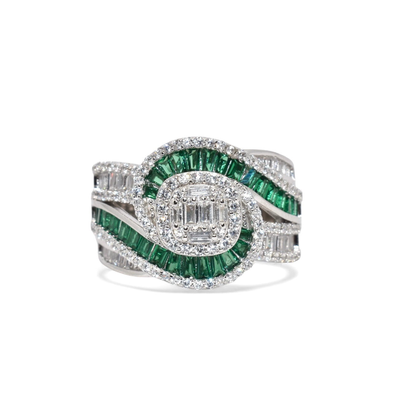 Emerald Coloured Marbella Ring