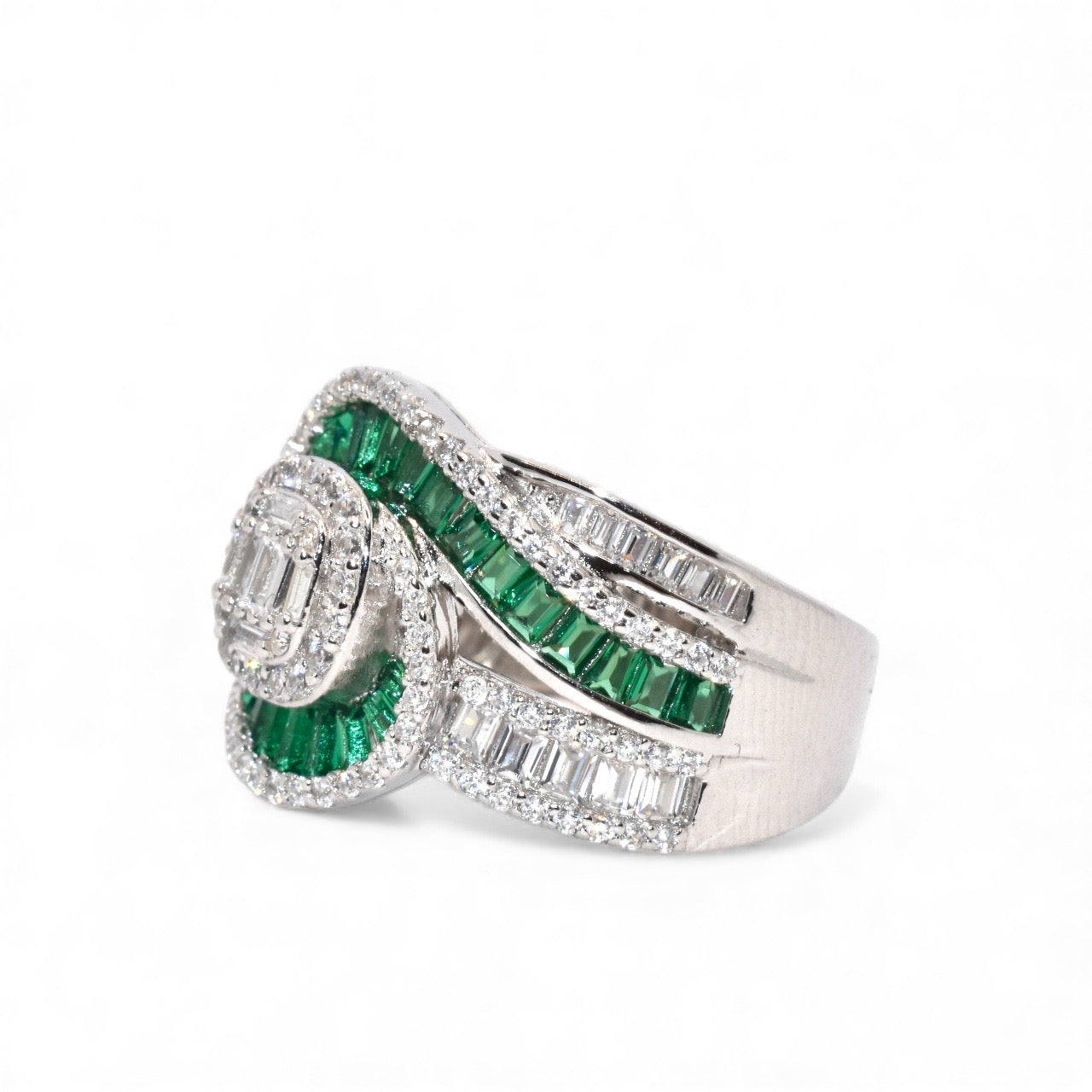 Emerald Coloured Marbella Ring