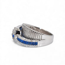 Sapphire Coloured Oval Ring