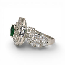 Emerald Coloured Pear Ring