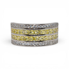 Yellow Coloured Half Band Ring