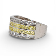 Yellow Coloured Half Band Ring